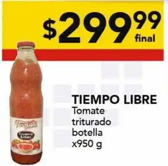 Tiempo libre tomate triturado botella