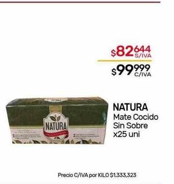 Nini Mayorista Natura mate cocido sin sobre oferta