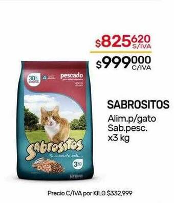 Nini Mayorista Sabrositos alim. p gato sab. pesc. oferta