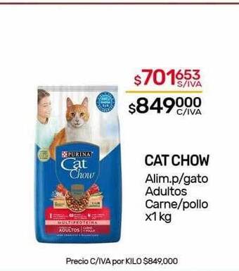 Cat chow alim. p gato adultos carne pollo