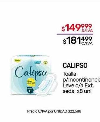 Nini Mayorista Calipso toalla p incontinencia leve c a ext. seda oferta
