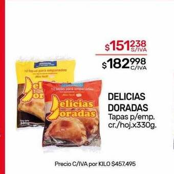 Nini Mayorista Delicias doradas tapas p emp. cr. hoj. oferta