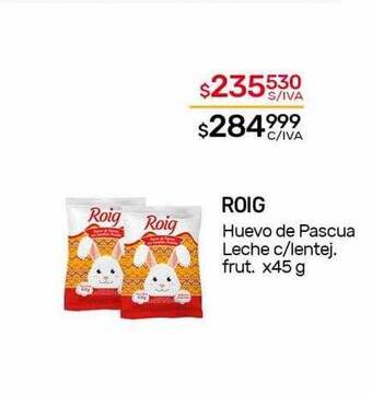 Nini Mayorista Roig huevo de pascua leche c lentej. frut. oferta
