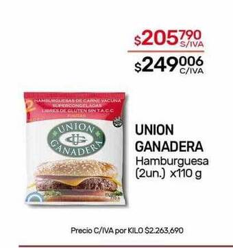 Nini Mayorista Union ganadera hamburguesa oferta