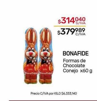 Nini Mayorista Bonafide formas de chocolate conejo oferta
