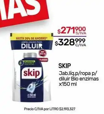 Nini Mayorista Skip jab. líq p ropa p diluir bio enzimas oferta