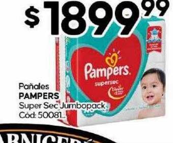 Diarco Pañales pampers super sec jumbopack oferta