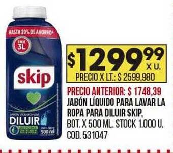 Coto Jabón líquido para lavar la ropa para diluir skip oferta