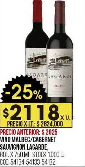Coto Vino malbec cabernet sauvignon lagarde oferta