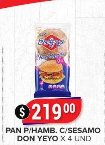 Supermercados Mayor Pan p hamb. c sesamo don yeyo oferta