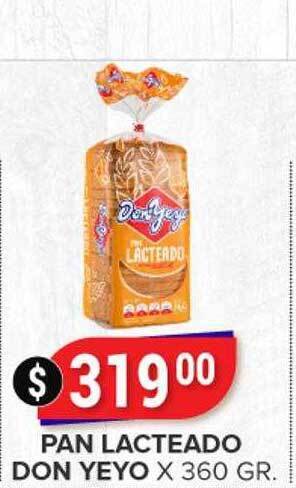 Supermercados Mayor Pan lacteado don yeyo oferta