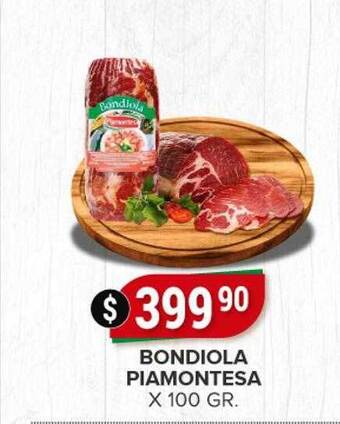 Supermercados Mayor Bondiola piamontesa oferta