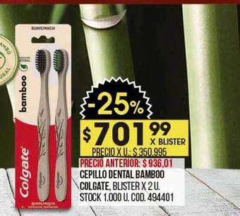 Coto Cepillo dental bamboo colgate oferta