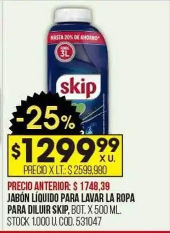 Coto Jabón líquido para lavar la ropa para diluir skip oferta