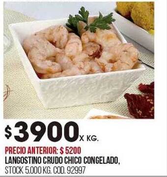 Coto Langostino crudo chico congelado oferta