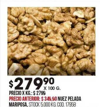 Coto Nuez pelada mariposa oferta