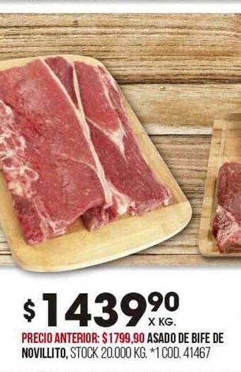 Coto Asado de bife de novillito oferta