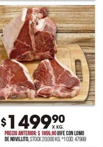 Coto Bife con lomo de novillito oferta