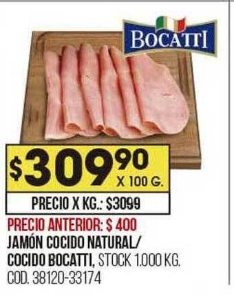 Coto Jamón cocido natural cocido bocatti oferta