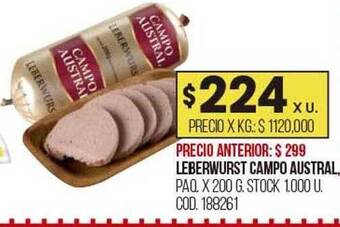 Coto Leberwurst campo austral oferta
