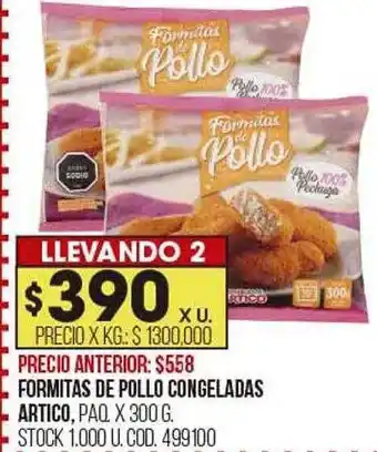 Coto Formitas de pollo congeladas artico oferta