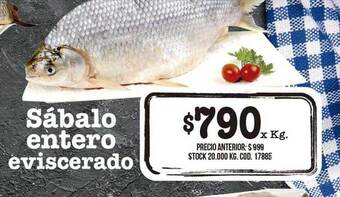 Coto Sábalo entero eviscerado oferta