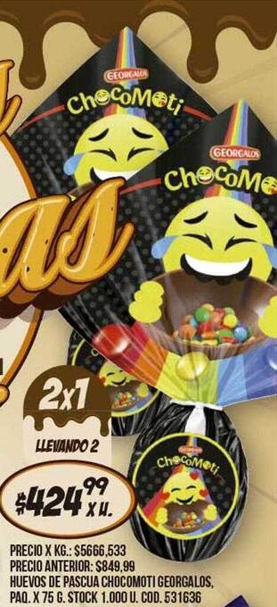 Coto Huevos de pascua chocomoti georgalos oferta
