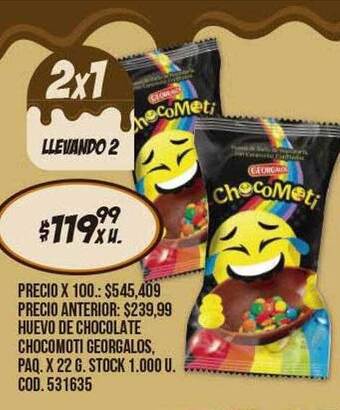 Coto Huevo de chocolate chocomoti georgalos oferta