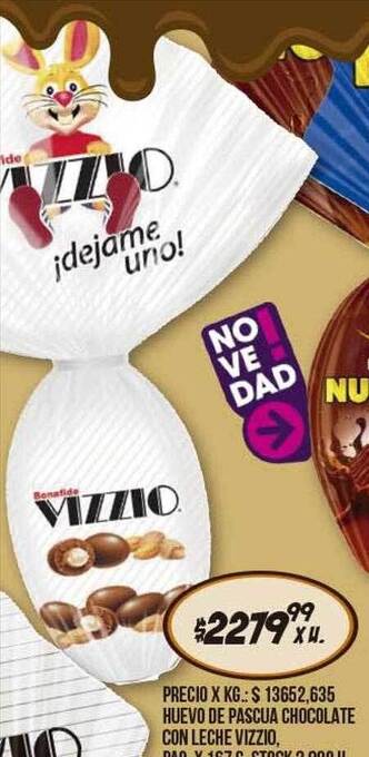 Coto Huevo de pascua chocolate con leche vizzio oferta