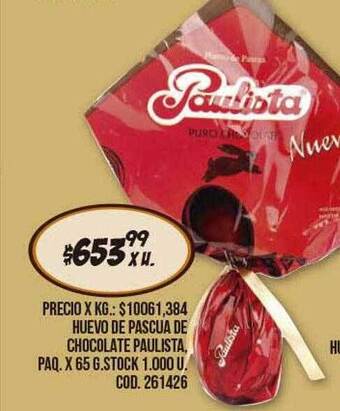 Coto Huevo de pascua de chocolate paulista oferta