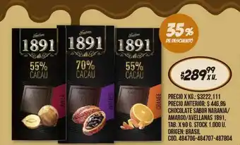 Coto Chocolate sabor naranja amargo avellanas oferta