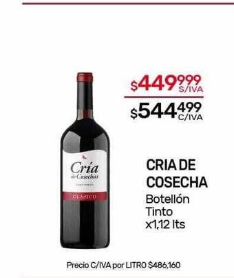 Nini Mayorista Cria de cosecha botellón tinto oferta