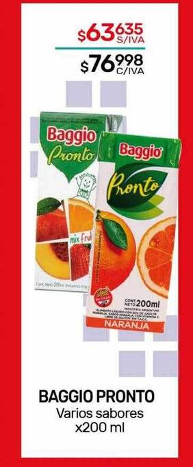 Nini Mayorista Baggio pronto varios sabores oferta