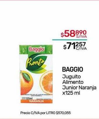 Nini Mayorista Baggio juguito alimento junior naranja oferta