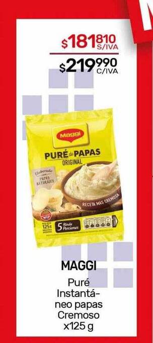 Nini Mayorista Maggi puré instantáneo papas cremoso oferta