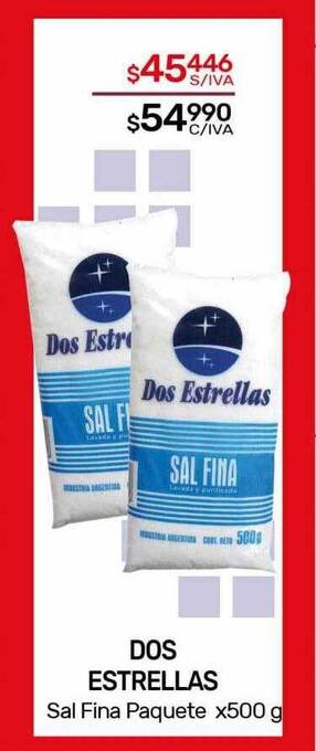 Nini Mayorista Dos estrellas sal fina paquete oferta