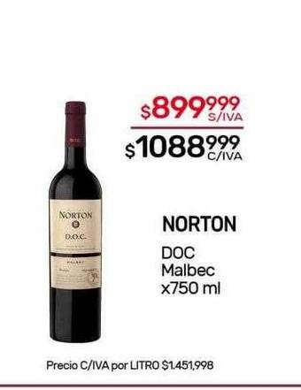 Nini Mayorista Norton doc malbec oferta