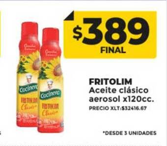 Supermayorista Vital Fritolim aceite clásico aerosol oferta