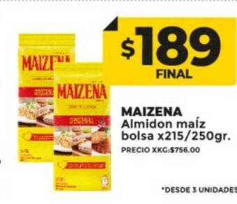 Supermayorista Vital Maizena almidon maíz bolsa oferta
