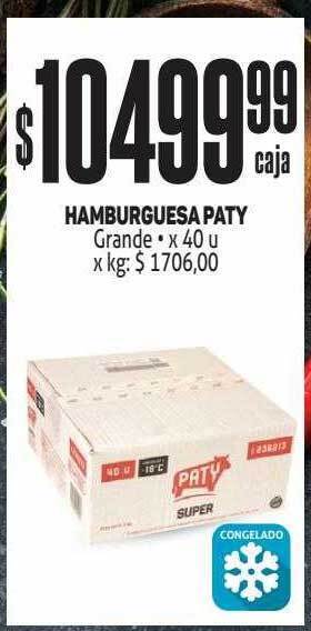Makro Hamburguesa paty oferta