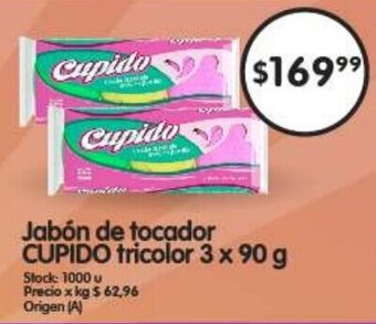 Supermercados Buenos Días Jabón de Tocador CUPIDO Tricolor 3 x 90g oferta