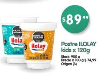 Supermercados Buenos Días Postre ILOLAY Kids x 120g oferta