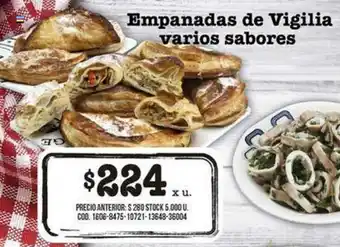 Coto Empanadas de Vigilia varios sabores x u oferta