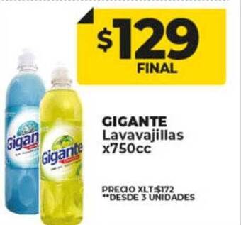 Supermayorista Vital Gigante lavavajillas oferta