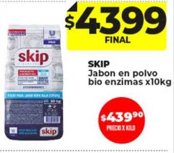 Supermayorista Vital Skip jabon en polvo bio enzimas oferta
