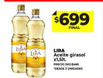 Lira aceite girasol