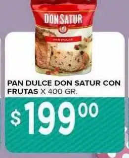 Supermercados Mayor Pan dulce don satur con frutas oferta