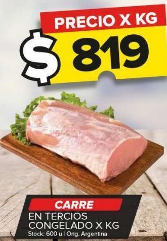 Carrefour Maxi Carré en tercios congelado x kg oferta