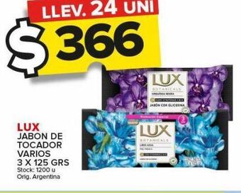 Carrefour Maxi Jabón de tocador lux vs fragancias 3 x 125g oferta