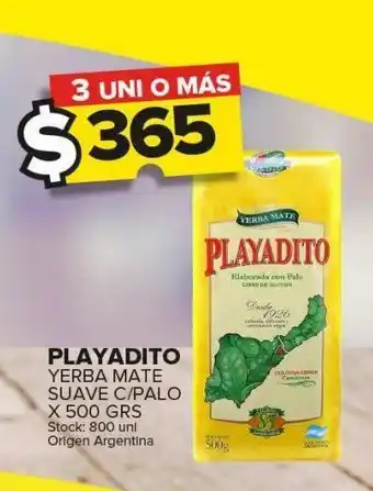 Carrefour Maxi Yerba mate playadito suave c/palo 500g oferta